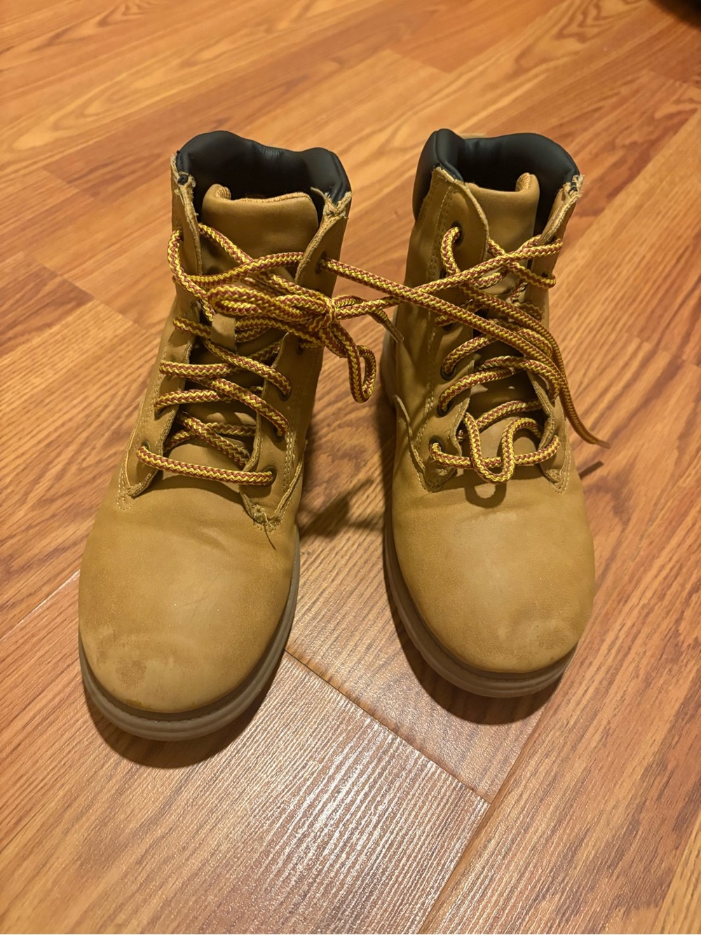 Kids Lace-Up Work-Style Boots in Tan